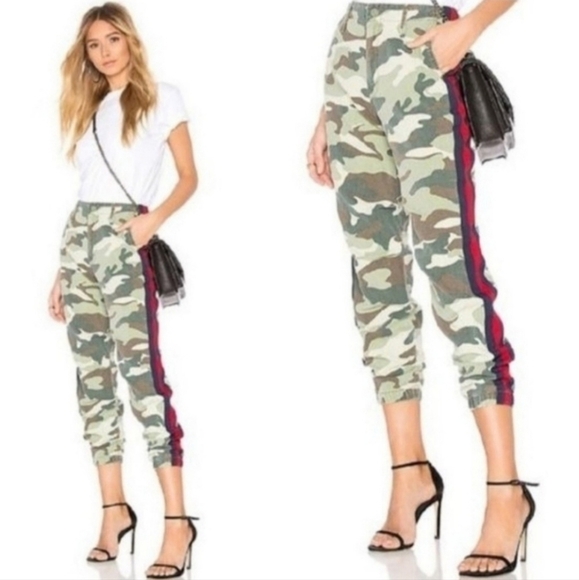 MOTHER Pants - Mother No Zip Misfit Girl, Boy Etc. - Camouflage